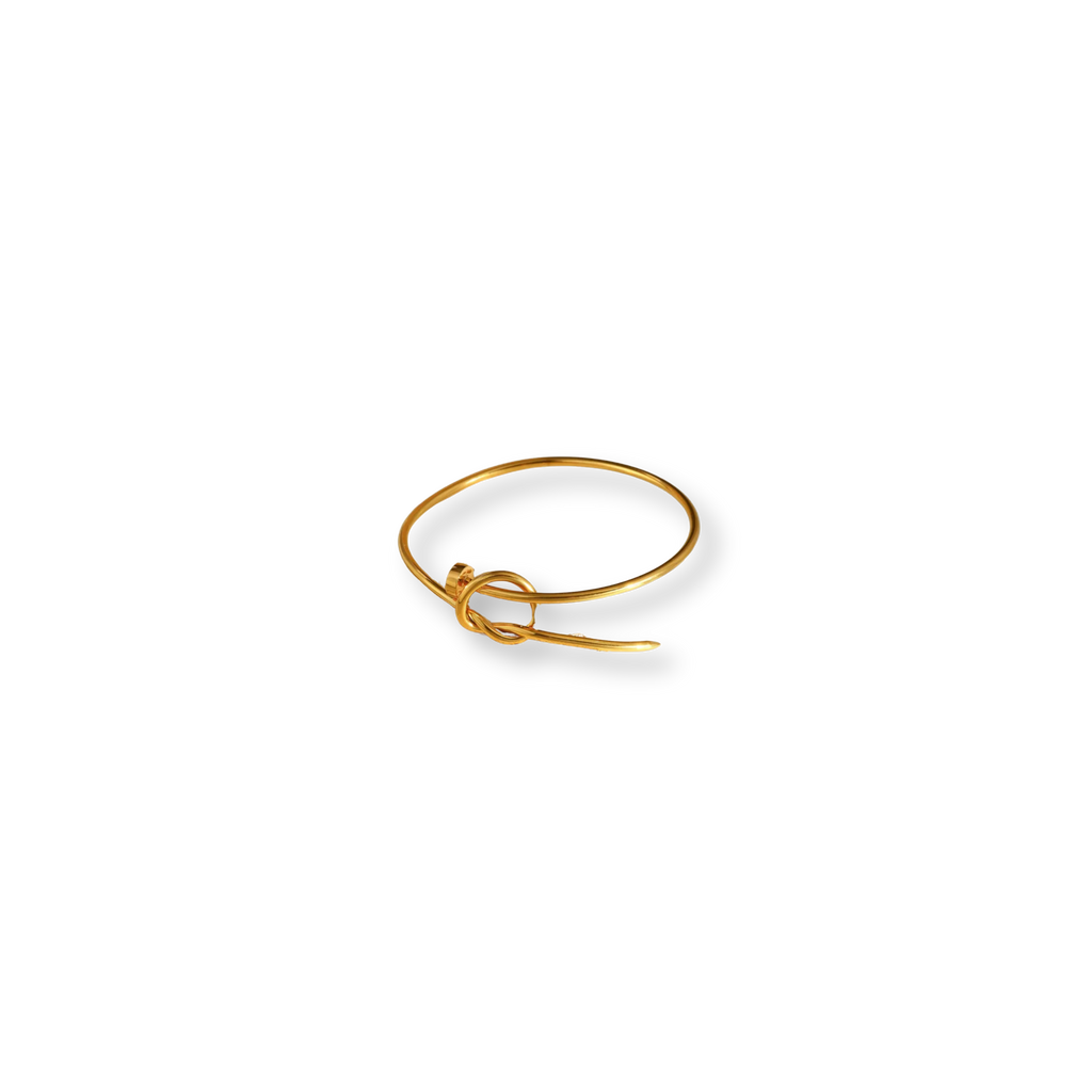 Brazalete Nudo Doble Dorado