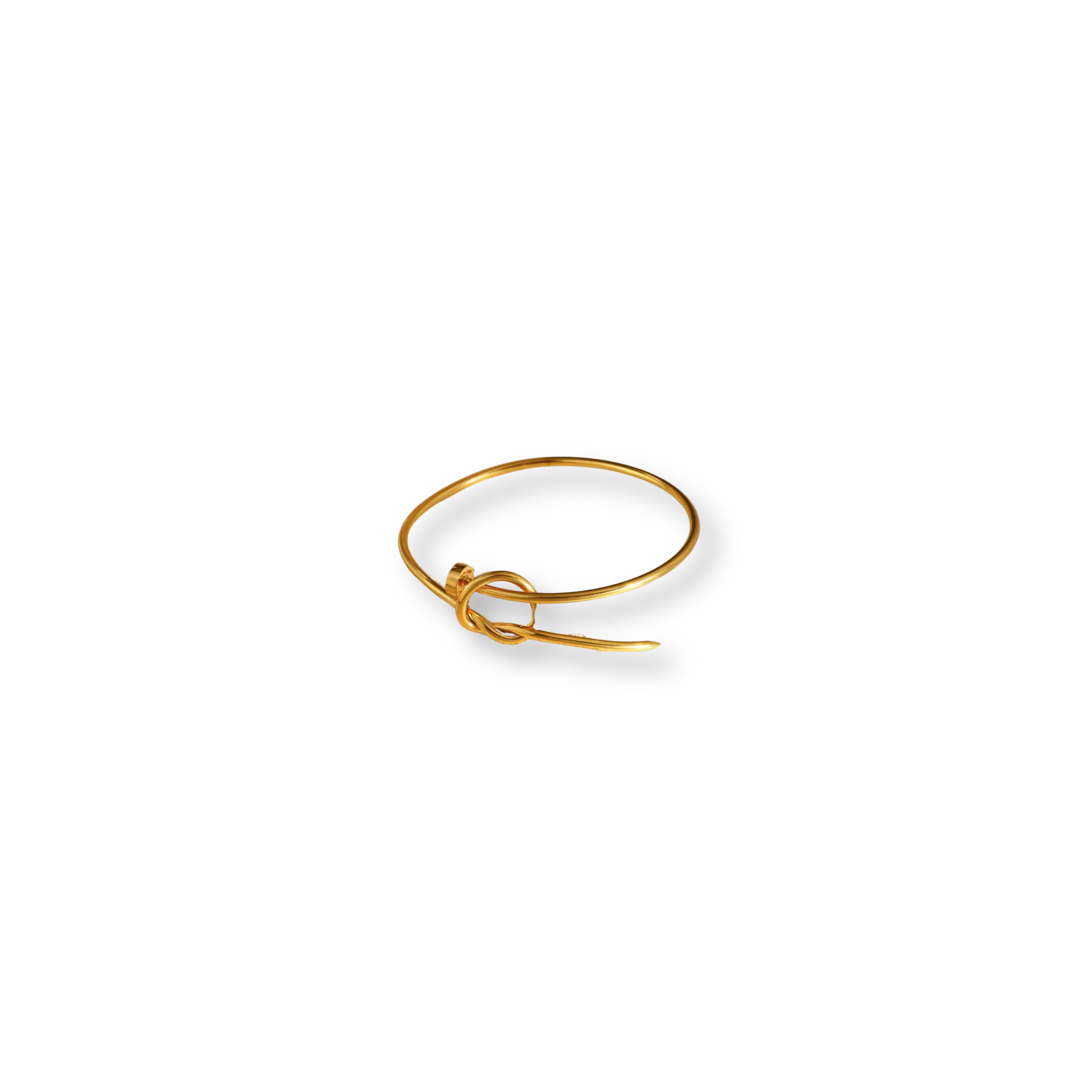 Brazalete Nudo Doble Dorado