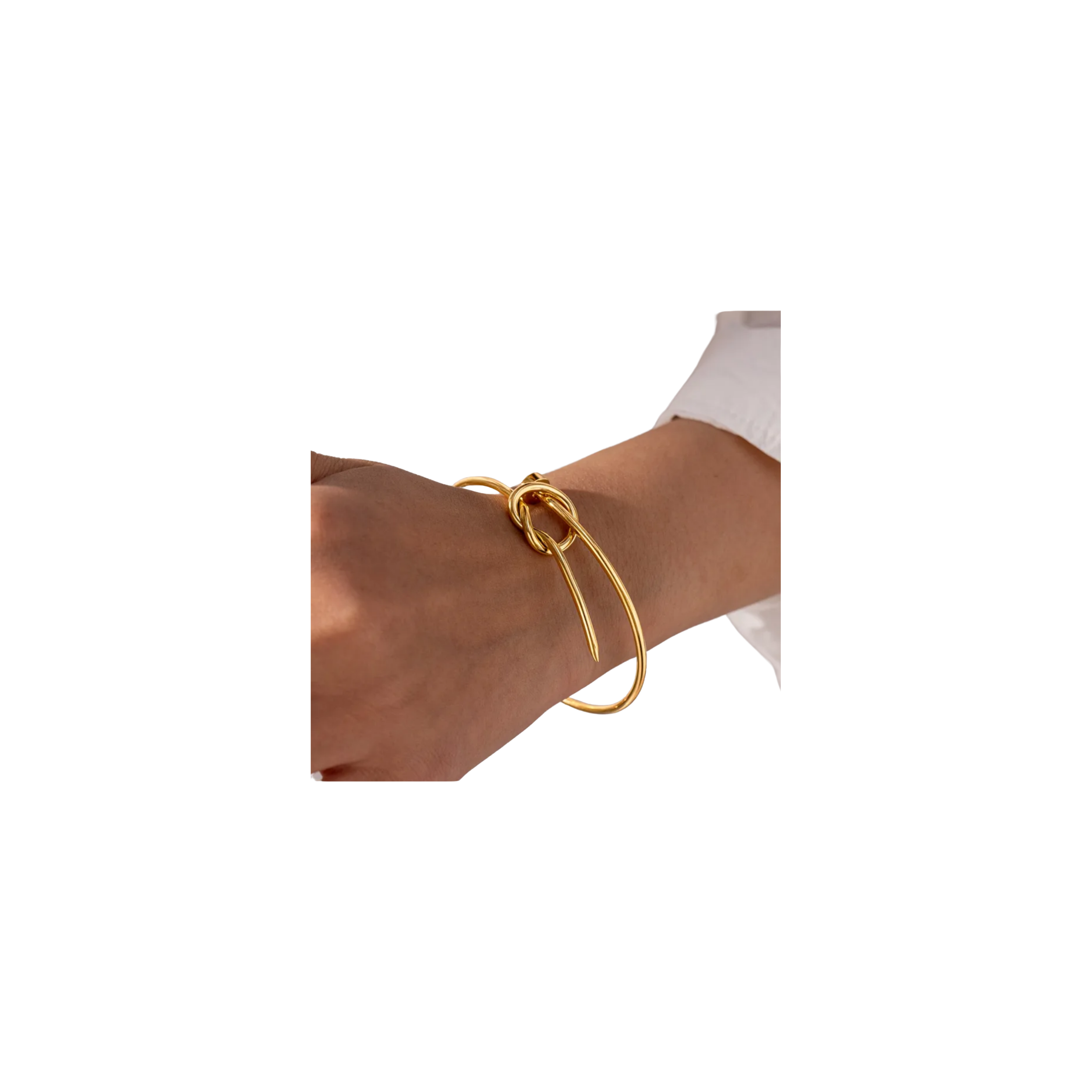 Brazalete Nudo Doble Dorado