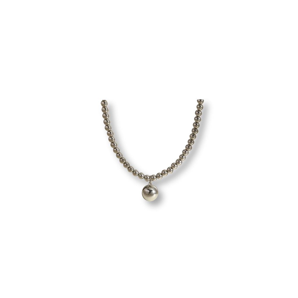 Collar Bola Plateada