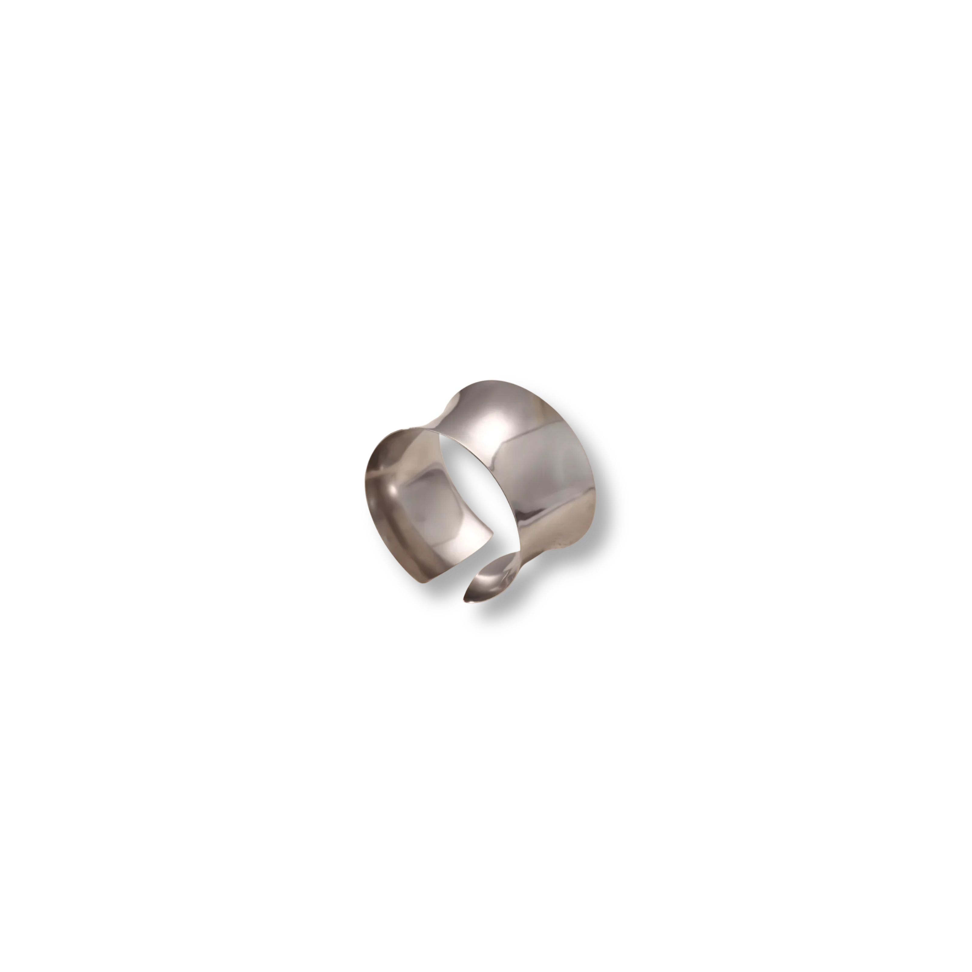 Brazalete Curva Plateado