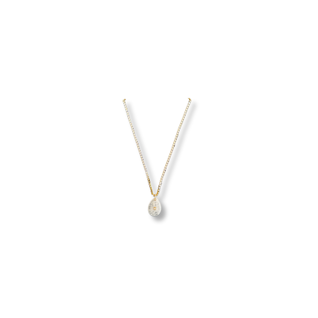 Collar Dorado & Piedra Natural