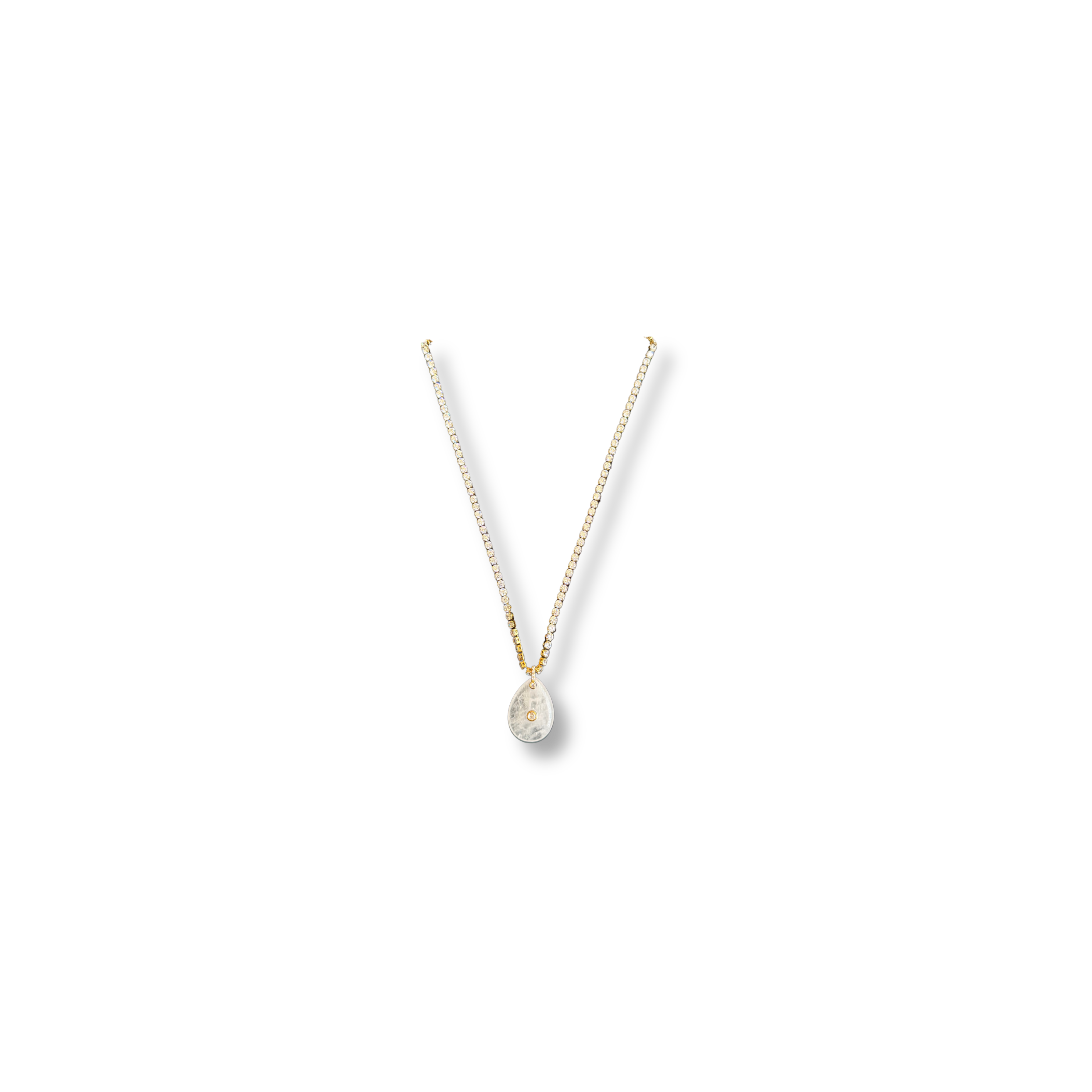 Collar Dorado & Piedra Natural