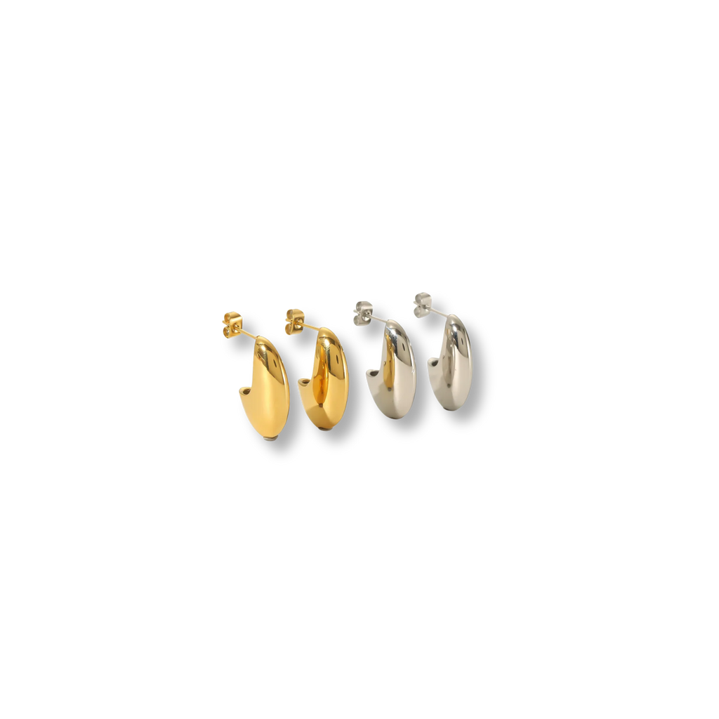 Aretes Mitad Dorado